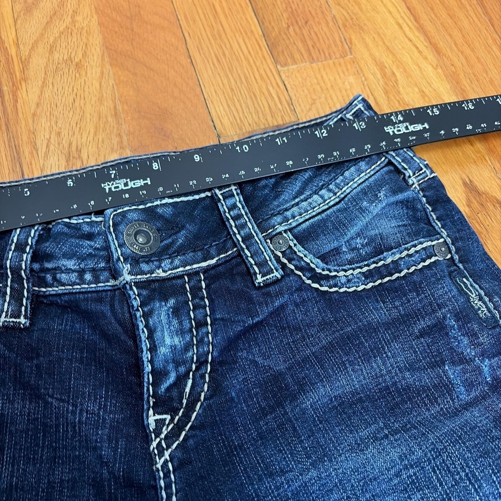Silver Jeans Co Suki Mid Straight Jeans Womens 26x30 Dark Wash Stretch Denim - Picture 6 of 9